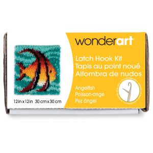 Spinrite Wonderart Latch Hook Kit 12inchX12inch Angel Fish