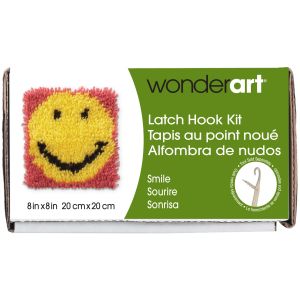 Wonderart Latch Hook Kit 8inchX8inch Smile