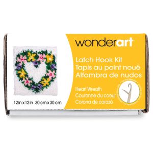 Spinrite Wonderart Latch Hook Kit 12inchX12inch Heart Wreath