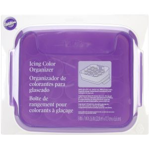 Wilton Icing Color Organizer9 X7 X2.5 Purple and White