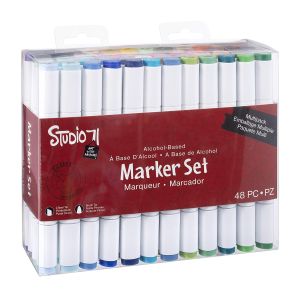 Darice Studio 71 Dual Tip AlcoholBased Marker Set Multicolor