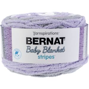Bernat Baby Blanket Stripes Yarn Violets 1 Pack of 1 Skein