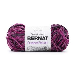 Spinrite Bernat Crushed Velvet Yarn, Bright Magenta Pack of 1 Skein