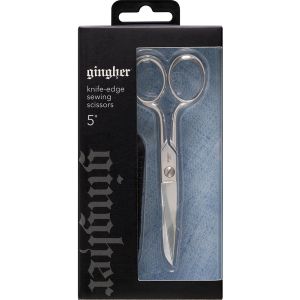 Gingher Knife Edge Sewing Scissors 5inches W/Leather Sheath 1 Pack of 1 Piece