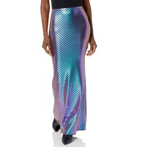 Leg Avenue Womens Iridescent Scale Mermaid Skirt Blue Large