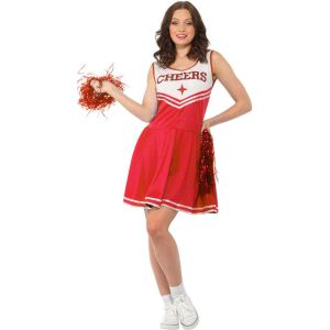 Karnival Costumes RED CHEERLEADER Adult L