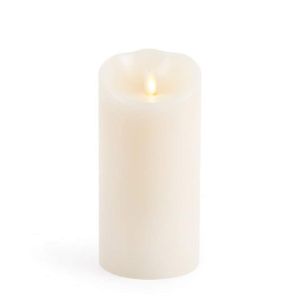 Darice Luminara Flameless Candle Ivory Wax Unscented Classic Pillar 7 inches