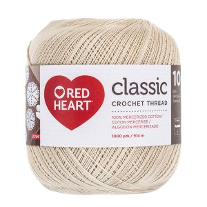 Red Heart Classic Crochet Thread Size 10 Natural