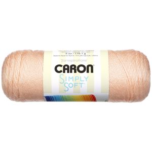 Spinrite Caron Simply Soft Solids Yarn Light Country Peach 1 Pack of 1 Skeins