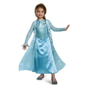 Elsa Sparkle Deluxe Frozen Disney Costume Medium 7 8