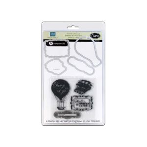 Sizzix Echo Park Framelits Die Cutting Template And Clear Acrylic Stamp Set Everyday Eclectic