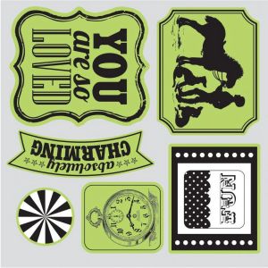 Sizzix Echo Park Framelits Die Cutting Template And Clear Acrylic Stamp Set This And That Charming