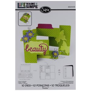 Sizzix Life Made Simple Collection Thinlits Die Card Tri Shutter