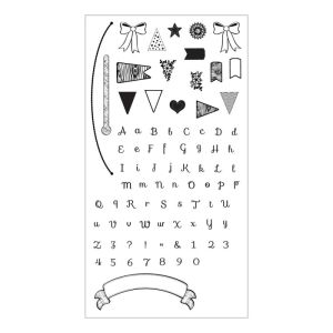 Sizzix Clear Acrylic Stamps Banners And Alphabet