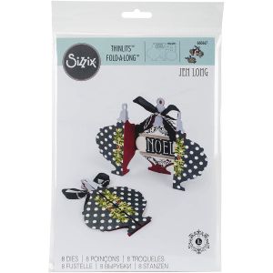 Sizzix Winter Wishes Collection Christmas Thinlits Die Card Ornament Foldalong