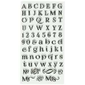 Sizzix Clear Acrylic Stamps Alphabet