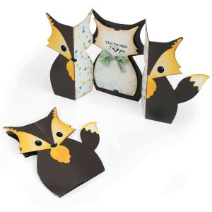 Sizzix Fox Tales Fox Label Fold A Long Card Thinlits Dies