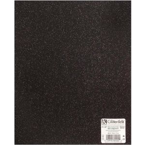 Glitter Felt 9 X12 Inch - Black