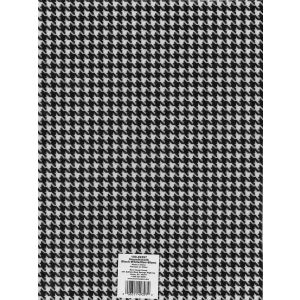 Printed Felt 9 X12 Inch -Houndstooth - Black and White, 1 Pack of 1 Piece