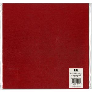 Best Creation Brushed Metal SingleSided Paper 12 X12 Red