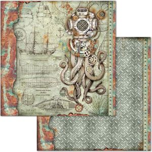 Stamperia Intl Double-Sided Cardstock 12 X 12 Inch - Octopus