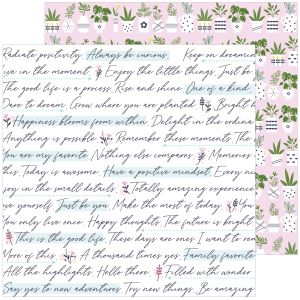 Pinkfresh Studio Noteworthy Double-Sided Cardstock 12 X 12 Inch - Snippets