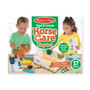 Melissa and Doug Feed And Groom Horse Care Play Set