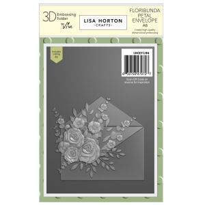 Lisa Horton Crafts A6 Embossing Folder And Die-Floribunda Petal Envelope