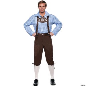 Morris Adlt Lederhosen Dlx Brown 2Xl