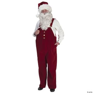 Morris ADLT SANTA PANTS VELVET OVERALLS XL