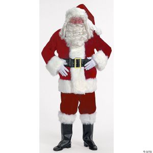 Morris Adlt Santa Suit Velvet Lg