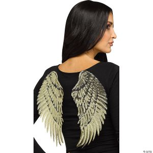 Morris Adlt Wings Sequin Gold