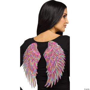 Morris Adlt Wings Sequin Rainbow