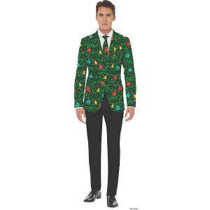 Morris Adult Christmas Tree Jacket And Tie Md