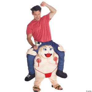 Morris Adult Fat Stripper Piggyback Costume