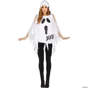 Morris Adult Ghost Print Poncho