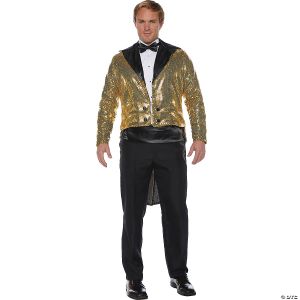 Morris Adult Gold Sequin Tailcoat