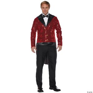 Morris Adult Red Sequin Tailcoat