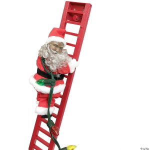 Morris African American Climbing Santa