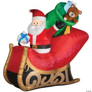 Morris Airblown Mix Santa Sleigh Lg