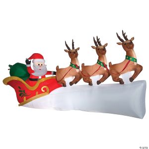 Morris Airblown-Santa In Sleigh Scene-Lg