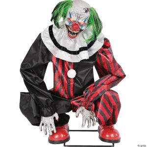 Morris Animated Crouching Red Clown Prop