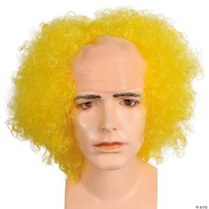 Morris Bald Curly Clown Wig-Yellow