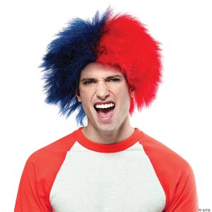 Morris Blue And Red Sports Wig