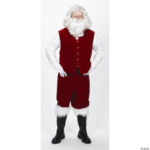 Morris Adlt Santa Velvet Vest W/Buttons 2Xl