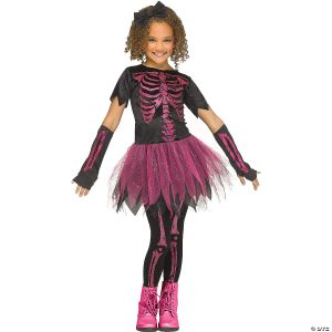 Morris Child Skele-Girl Pink Sm