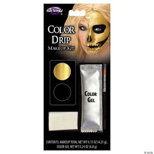 Morris Color Drip Melting Skull Gold