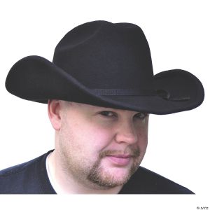 Morris Cowboy Hat Black Felt Sml