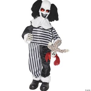 Morris Creepy Clown W Stand
