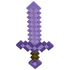 Disguise Enchanted Purple Minecraft Sword Child